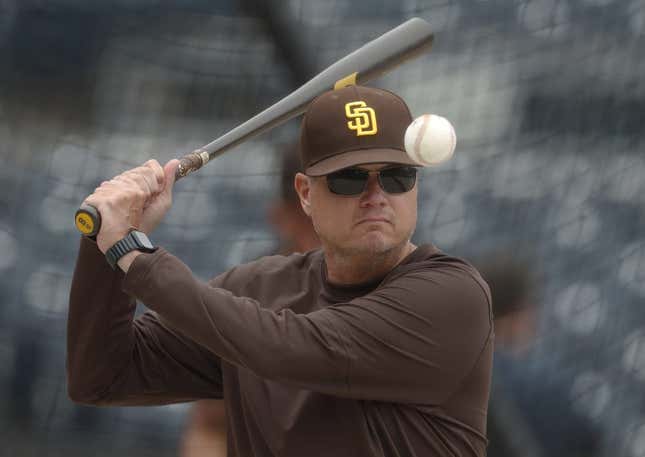 Jun 27, 2023; Pittsburgh, Pennsylvania, USA; San Diego Padres senior advisor to player development &amp;amp; major leagues Mike Shildt (8) before the game against the Pittsburgh Pirates at PNC Park.