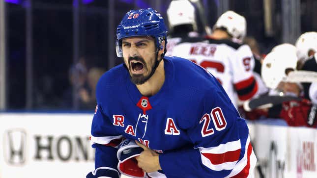 Chris Kreider is like AAH because he’s pumped up from scoring all those power-play goals.